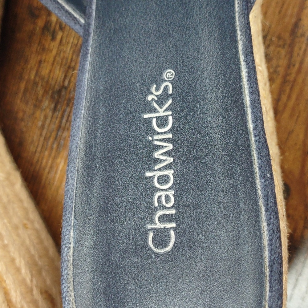 Chadwick's Canvas Espadrille Wedge Heel Mules - Picture 8 of 12